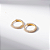 Argola Fina Cravejada Zircônia Incolor Banho de Ouro 18k - Imagem 1