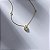 Colar Gota Blue Sky Detalhes Zircônias Banho de Ouro 18k - Imagem 1
