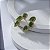 Brinco Ear Cuff Cravejado Zircônia Esmeralda Banho de Ouro 18k - Imagem 2
