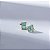 Brinco Retangular Verde Claro Ponto de Luz Banho de Ouro 18k - Imagem 2