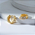 Duo de Argolas Quatro Zircônias Incolor Banho de Ouro 18k - Imagem 3