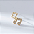 Brinco Nota Musical Zircônia Incolor Banho de Ouro 18k - Imagem 1