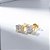 Duo Brincos Ponto de Luz Zircônias Banho de Ouro 18k - Imagem 3
