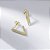Argola Triangular Cravejada Zircônias Banho de Ouro 18k - Imagem 3