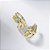 Brinco Curvado Linhas Banho de Ouro 18k - Imagem 1