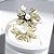 Brinco Flor Detalhes Vazados Banho de Ouro 18k - Imagem 3