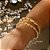 Bracelete Torcido Detalhes Banho de Ouro 18k - Imagem 2