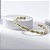 Bracelete Torcido Detalhes Banho de Ouro 18k - Imagem 1