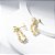 Brinco Ear Line Zircônias Banho de Ouro 18k - Imagem 1