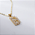 Colar Letra Inicial Zircônias Baguetes Banho de Ouro 18k - Imagem 3