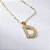Colar Letra Inicial Zircônias Baguetes Banho de Ouro 18k - Imagem 5