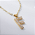Colar Letra Inicial Zircônias Baguetes Banho de Ouro 18k - Imagem 7
