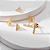 Brinco Palito Zircônias Incolor Banho de Ouro 18k - Imagem 2