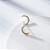 Conjunto Colar e Brinco Lua Zircônia Incolor Banho de Ouro 18k - Imagem 2