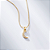 Conjunto Colar e Brinco Lua Zircônia Incolor Banho de Ouro 18k - Imagem 3
