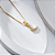 Conjunto Colar e Brinco Lua Zircônia Incolor Banho de Ouro 18k - Imagem 5