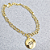 Pulseira Elos Detalhados Medalha Fé Banho de Ouro 18k - Imagem 2