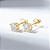 Brinco Pequeno Ponto de Luz Incolor Banho de Ouro 18k - Imagem 3