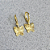 Brinco Mini Argola Infantil  Borboleta Lisa Banho de Ouro 18k - Imagem 2