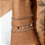 Pulseira Mini Esferas Medalhas Detalhes Banho de Ródio Branco - Imagem 4