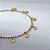Pulseira Mini Esferas Medalhas Detalhes Banho de Ouro 18k - Imagem 1