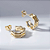 Argola Média Dupla Bones Banho de Ouro 18k - Imagem 1