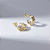 Argola Média Dupla Bones Banho de Ouro 18k - Imagem 3