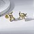 Brinco Pequeno Trançado Detalhe Zircônias Banho de Ouro 18k - Imagem 3