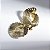 Brinco Espiral Detalhes Banho de Ouro 18k - Imagem 1