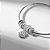 Bracelete Pet Penduricalhos Patinha Zircônias Incolor Banho de Ródio Branco - Imagem 1