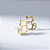 Brinco Pet Gatinho Vazado Banho de Ouro 18k - Imagem 1