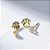 Duo Brincos Pet Patinha e Ponto de luz Banho de Ouro 18k - Imagem 3