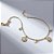 Pulseira Pet Mini Esferas e Patinha Banho de Ouro 18k - Imagem 1