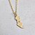 Colar Pet Cachorro Sentado Banho de Ouro 18k - Imagem 3