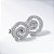 Brinco Espiral Cravejado Incolor Banho de Ródio Branco - Imagem 1