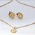 Conjunto Margaridas Aplique em Ródio Banho de Ouro 18k - Imagem 3
