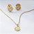 Conjunto Margaridas Aplique em Ródio Banho de Ouro 18k - Imagem 1