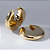 Argola Detalhes Lisa Banho de Ouro 18k - Imagem 5