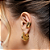 Argola Detalhes Lisa Banho de Ouro 18k - Imagem 2