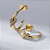 Argola Nó Zircônia Incolor Banho de Ouro 18k - Imagem 1