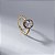 Anel Solitário Oval Detalhes Zircônias Banho de Ouro 18k - Imagem 1