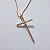 Colar Crucifixo Médio Zircônias Cravejadas Banho de Ouro 18k - Imagem 1