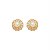 Brinco Pérola Flor Zircônias Rosa Banho de Ouro 18k - Imagem 3