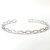 Bracelete Detalhe Elos Banho de Ródio Branco - Imagem 1