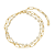 Pulseira Dupla Pérolas e Elos Banho de Ouro 18k - Imagem 1