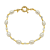 Pulseira Mira Pérolas Água Doce e Canutinhos Banho de Ouro 18k - Imagem 1