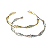 Bracelete Linhas Torcidas Banho de Ródio Branco - Imagem 2