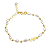 Pulseira Mira Inicial Pérolas Banho de Ouro 18k - Imagem 1
