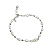Pulseira Mira Inicial Pérolas Banho de Ródio Branco - Imagem 3