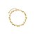 Pulseira Mira Medalhas Pérolas Banho de Ouro 18k - Imagem 1